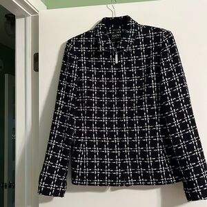 Dana Buchman navy and white jacket.  Size 10